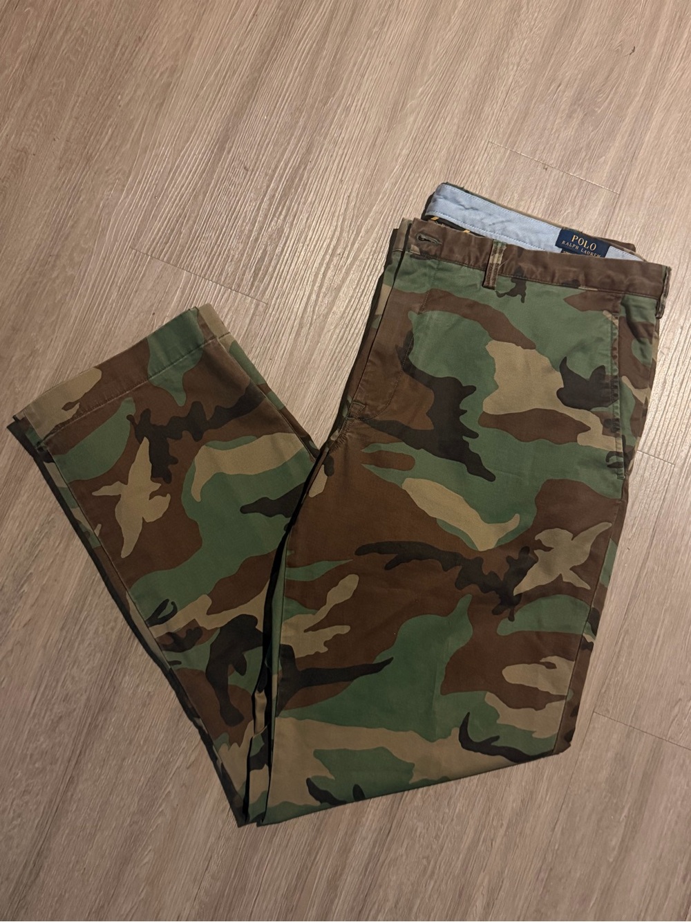 Polo Ralph Lauren Pants Mens Army Camo Stretch Straight Fit Polo Chino Sz 40/32